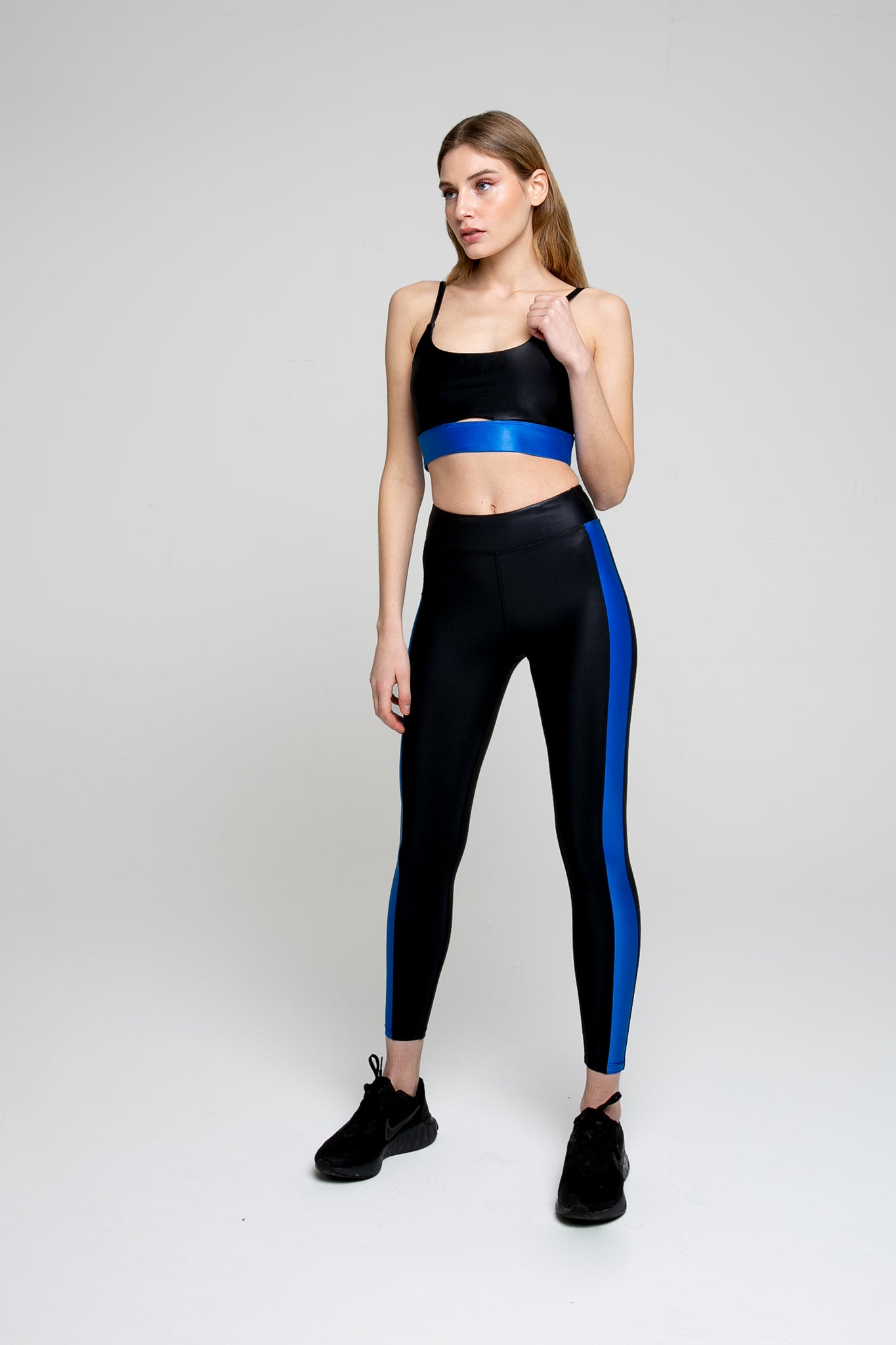 Nova leggings with blue stripe