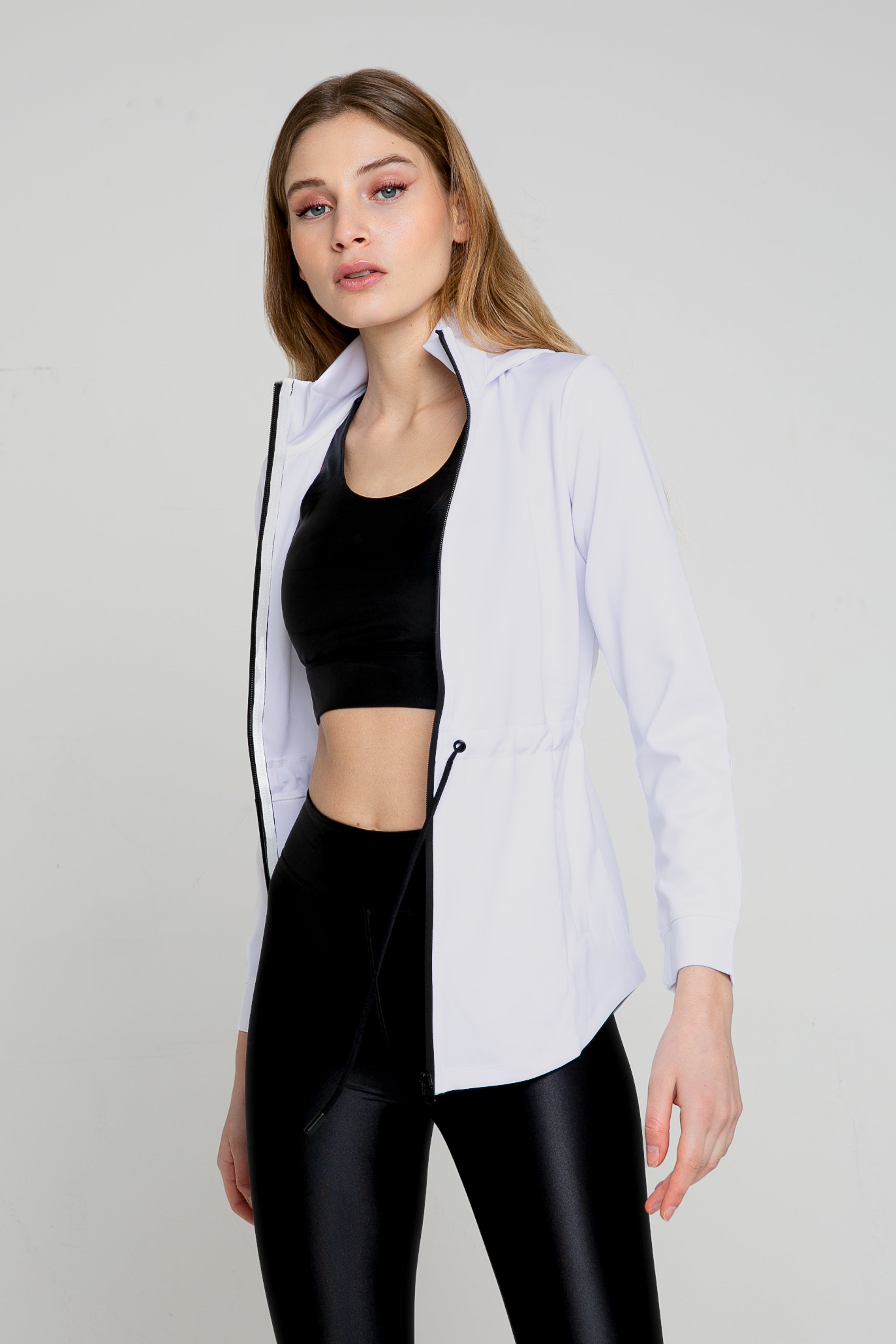 Cadence jacket in shiny white – Soho Rocks